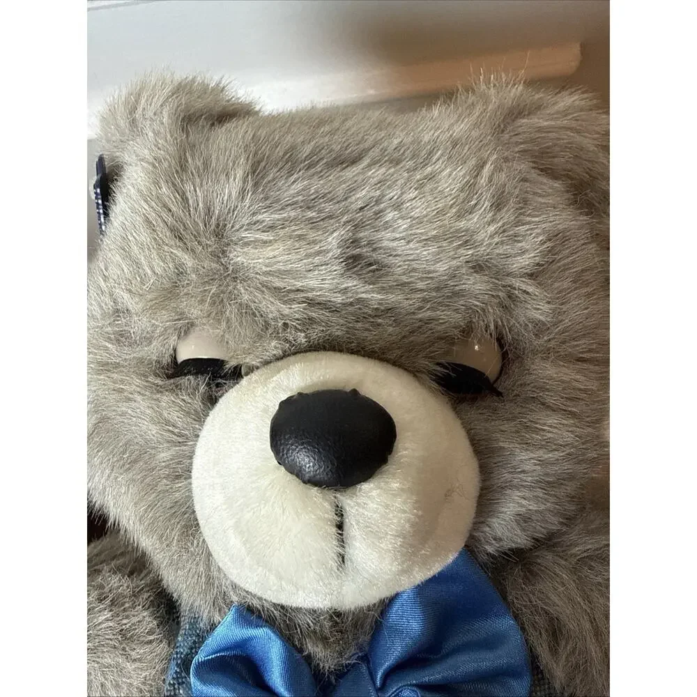 Vintage 1987 Applause Daddy Teddy Winks Bear 14” Plush Open Shut Eyes 12225